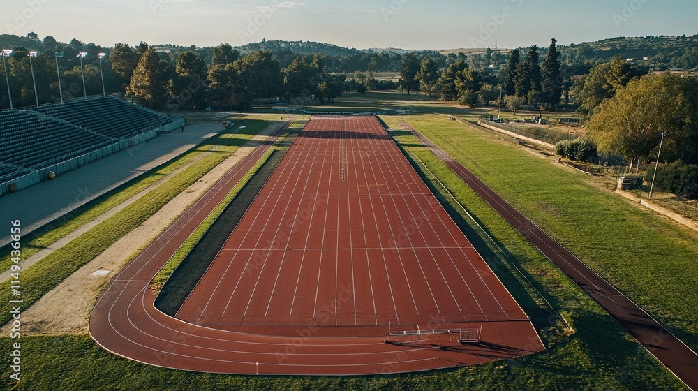 Obraz premium Where Champions Are Made: A Panoramic View of the Vibrant Stadium