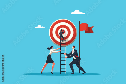 Collaborative Climb, How Business Teams Build the Ladder of Success to Achieve Goals