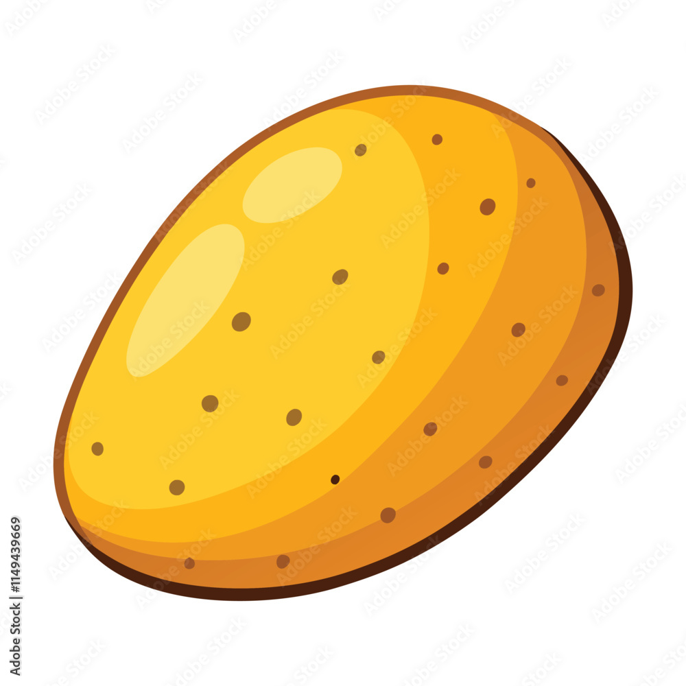 potato on white background potato on white background