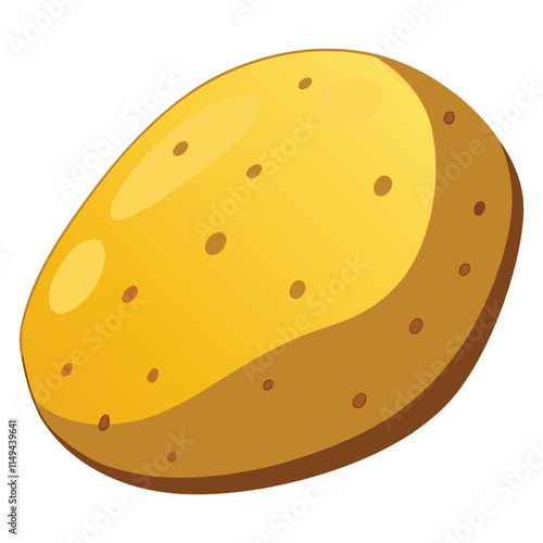 potato on white background