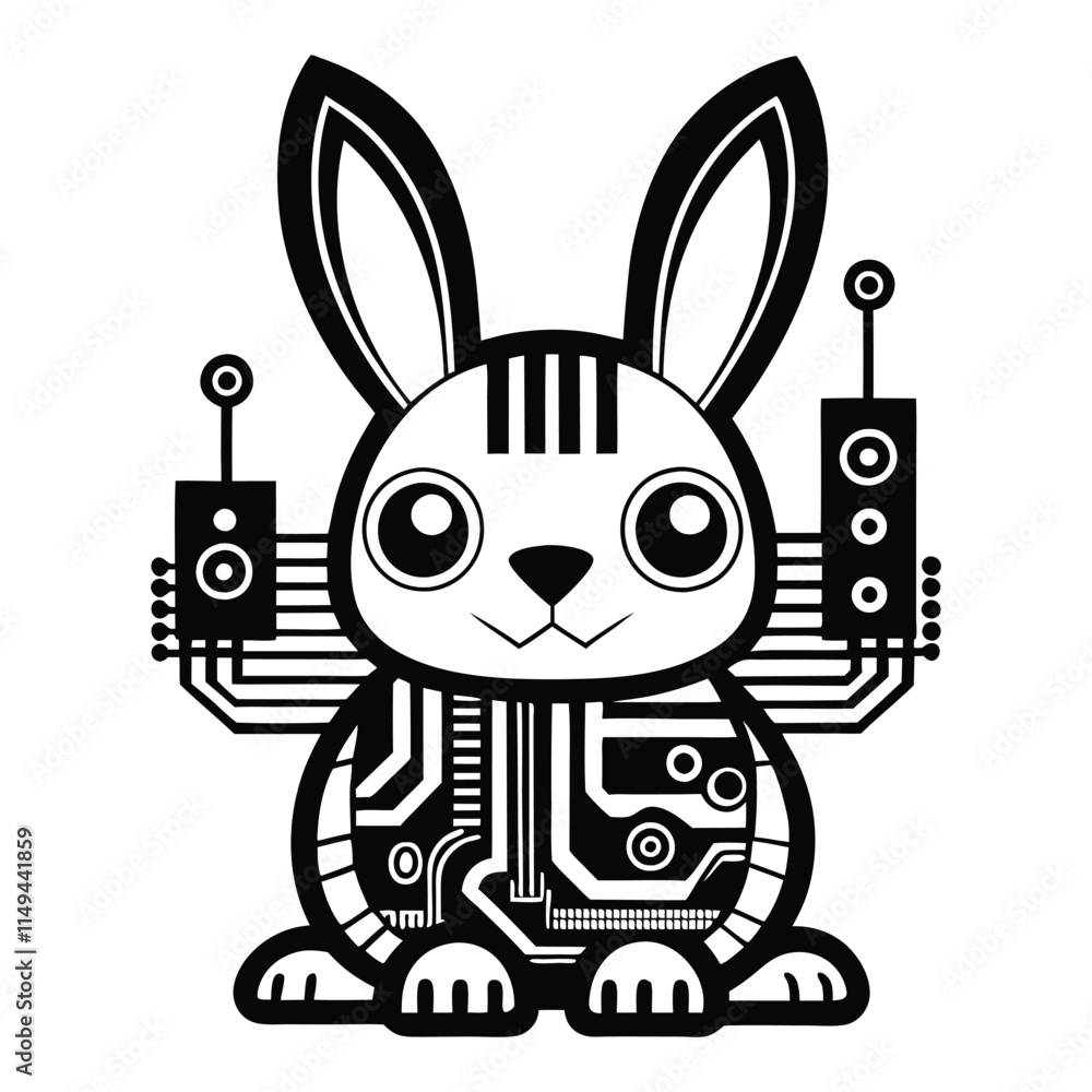 rabbit illustration cute simple thick rabbit illustration cute simple thick