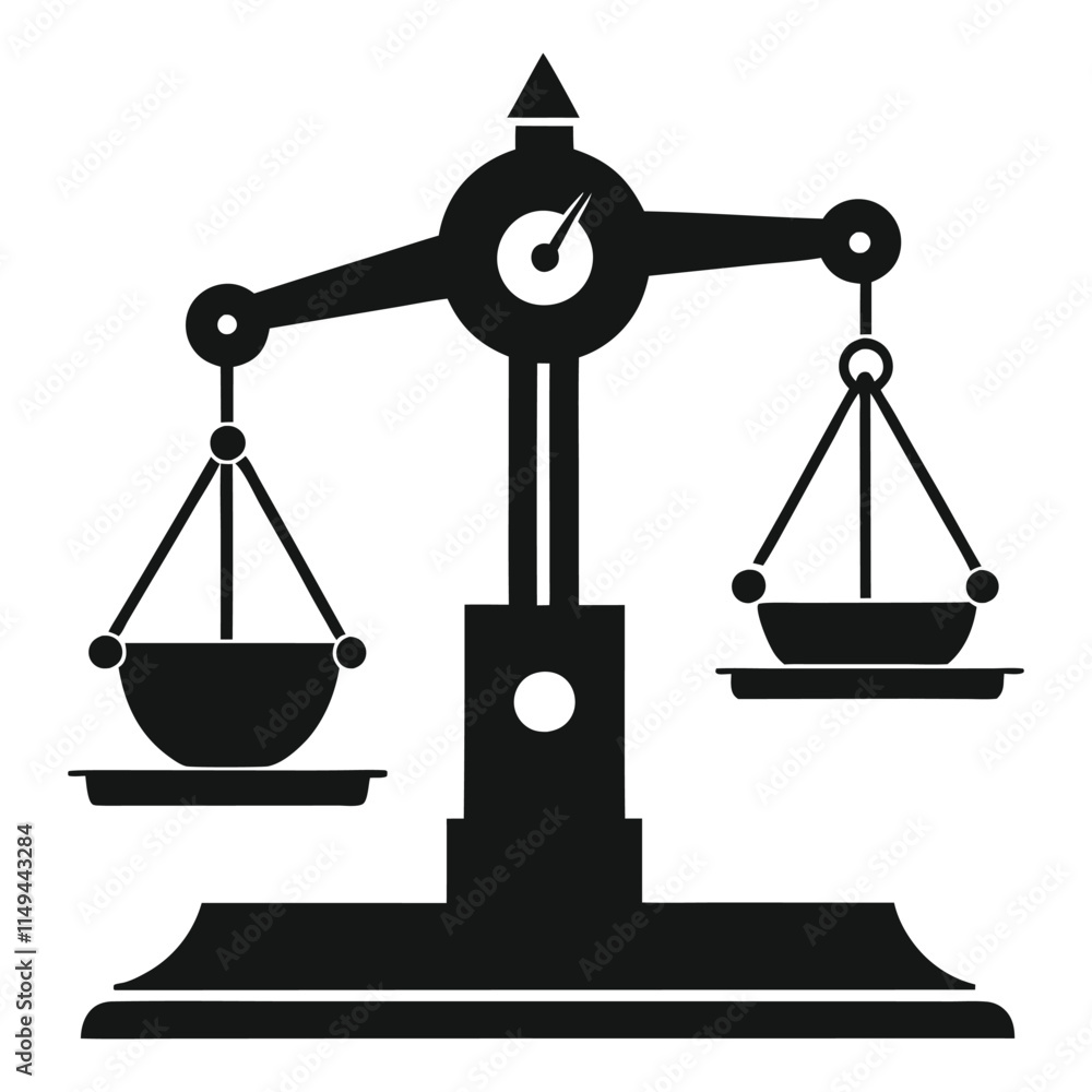 scales machine silhouette vector on white background scales machine silhouette vector on white background