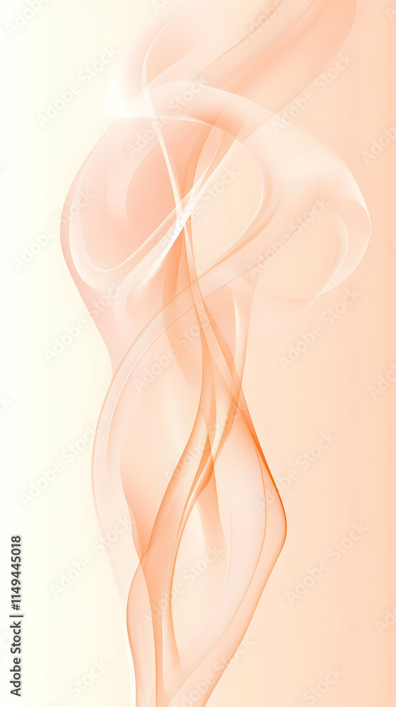 Abstract illustration of flowing lines resembling smoke in soft peach tones. Abstract illustration of flowing lines resembling smoke in soft peach tones.