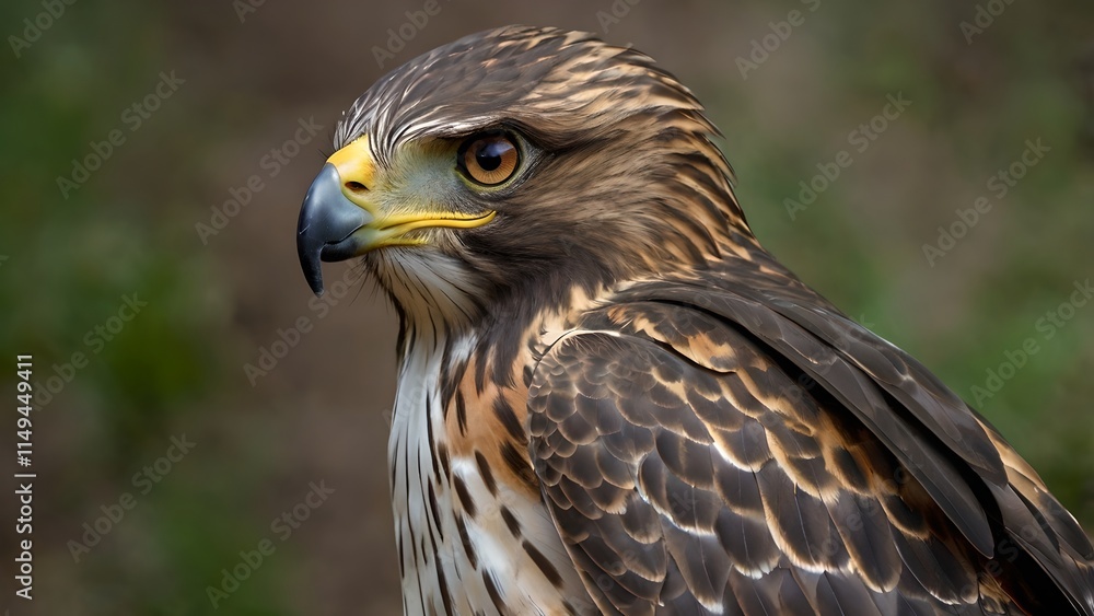 Majestic Harlan's Hawk Portrait in Natural Habitat Majestic Harlan's Hawk Portrait in Natural Habitat