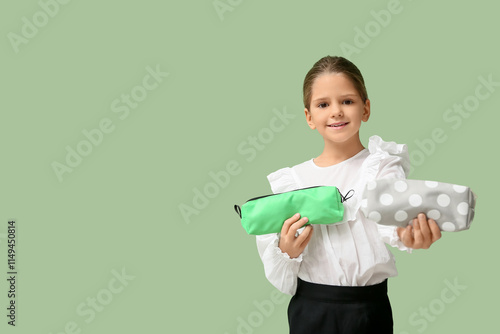 Cute little happy girl with...