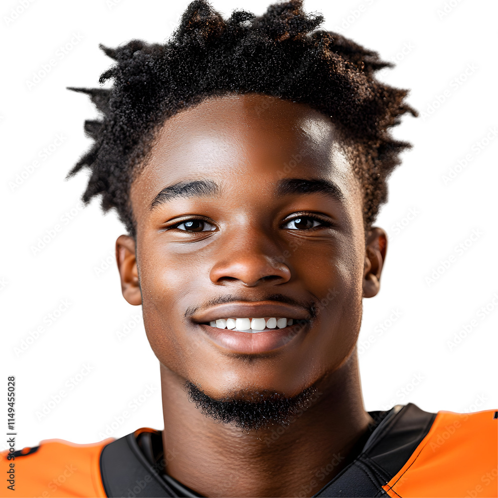Smiling Young Athlete Portrait, Happy Expression, Isolated on White Background, Cheerful Mood, Transparent Background. Smiling Young Athlete Portrait, Happy Expression, Isolated on White Background, Cheerful Mood, Transparent Background.
