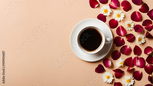 cup of coffee with beans