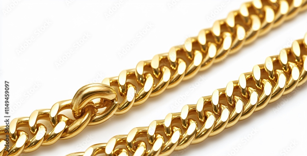 Obraz premium Luxury Gold Chain Necklace Close-up Detail