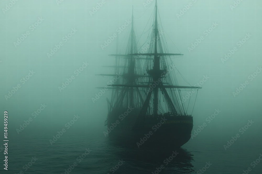 Fototapeta premium Ghost Ship in Fog
