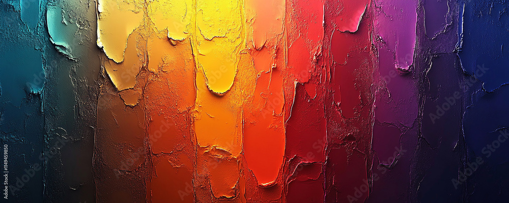 Fototapeta premium Colorful concrete vibrant painted wall