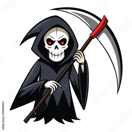 vector the grim reaper wields a terrifying scythe