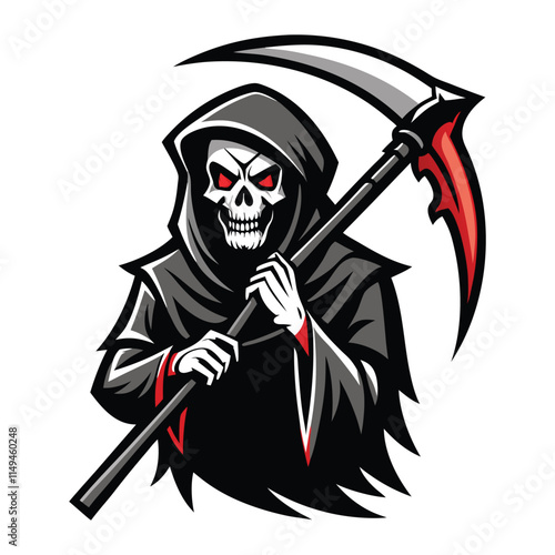 vector the grim reaper wields a terrifying scythe