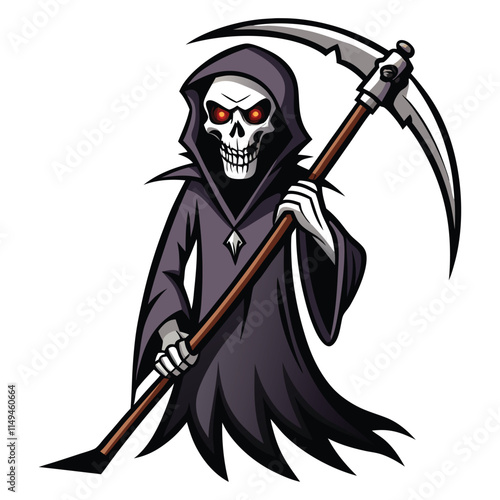 vector the grim reaper wields a terrifying scythe