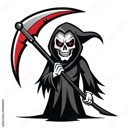 vector the grim reaper wields a terrifying scythe