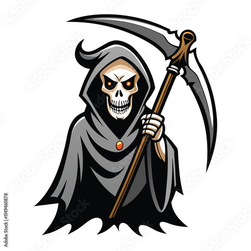 vector the grim reaper wields a terrifying scythe