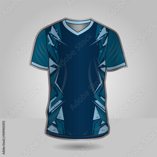 jersey sport shirt template design for soccer Sport, basket ball, running uniform in front view, Shirt mockup Vector, design very simple and easy to custom