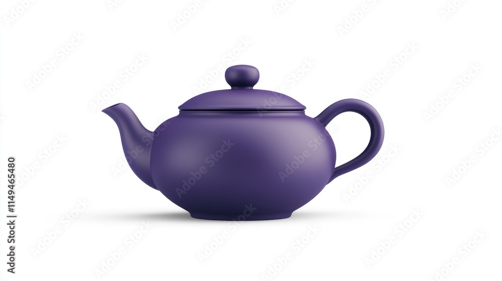 Traditional purple clay teapot (紫砂壶) isolated on white background Traditional purple clay teapot (紫砂壶) isolated on white background