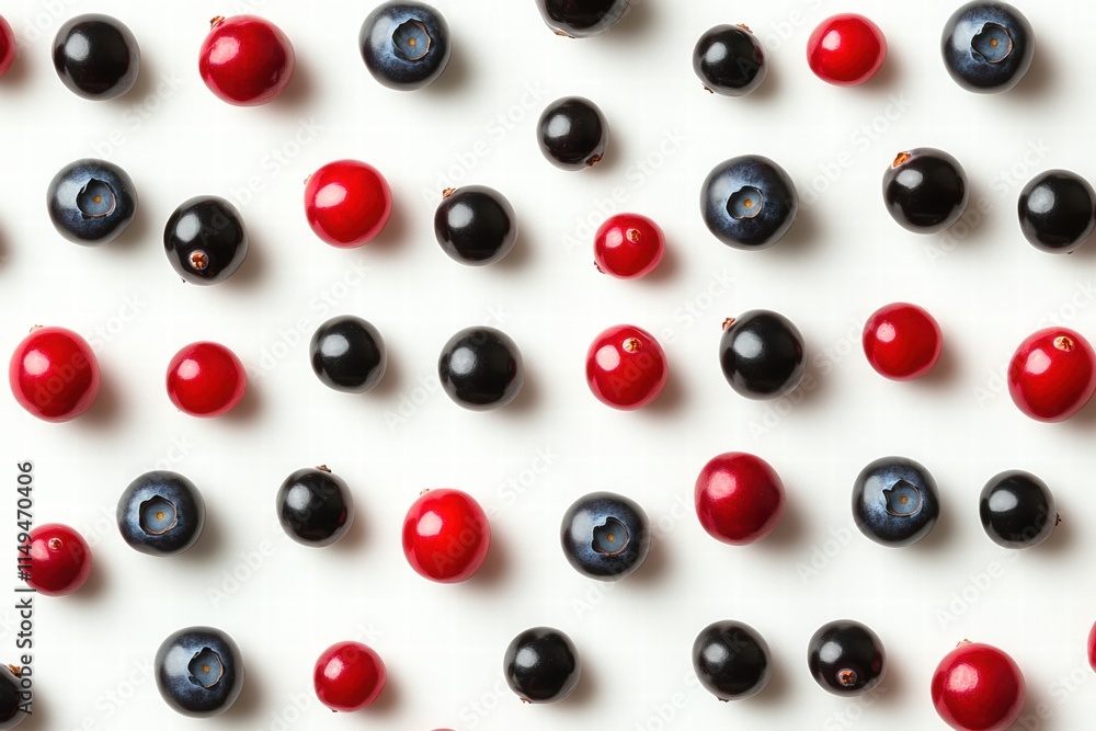 Summer Berries Pattern Blueberries, Black Currants, and Cranberries Summer Berries Pattern Blueberries, Black Currants, and Cranberries