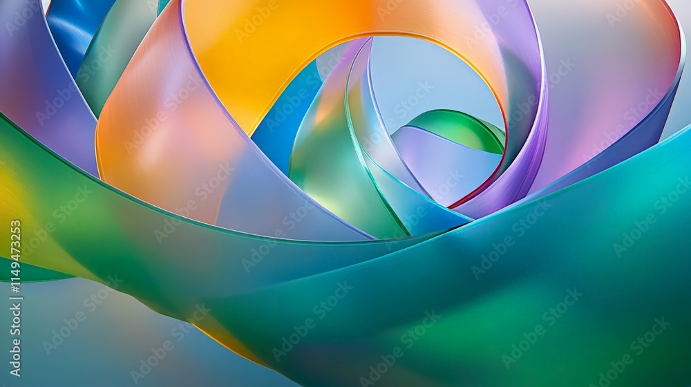 Iridescent Ribbons Blowing in the Gentle Wind Iridescent Ribbons Blowing in the Gentle Wind