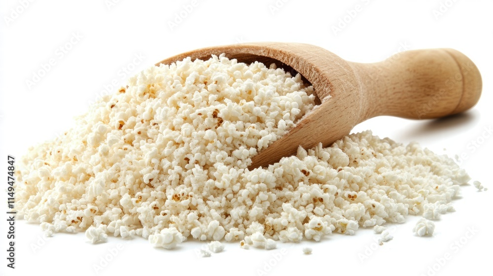 Heap of Popcorn in Wooden Scoop Heap of Popcorn in Wooden Scoop