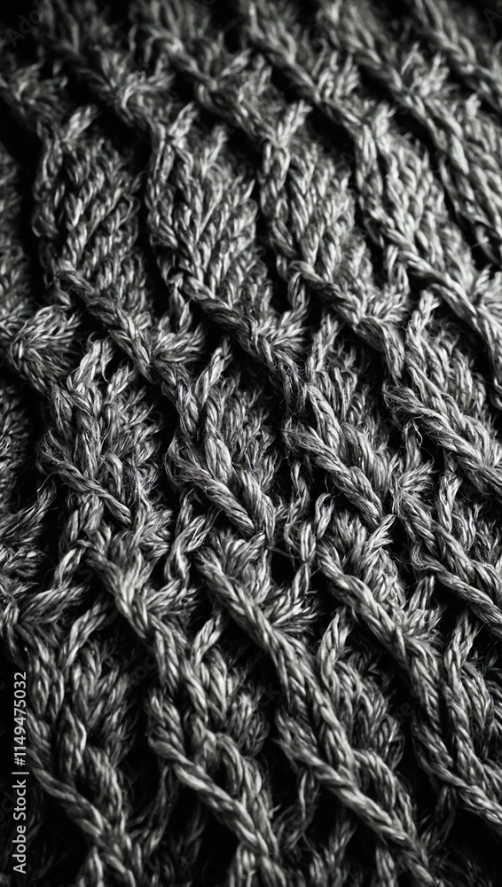 Monochrome distressed geometric knit texture Monochrome distressed geometric knit texture