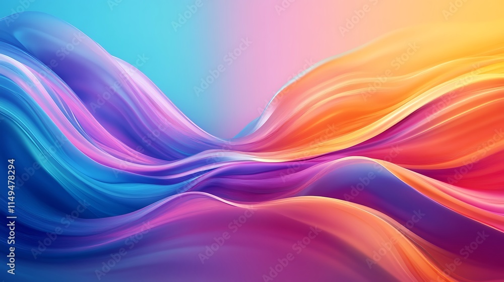 Fototapeta premium Abstract Colorful Swirling Wave Pattern Design