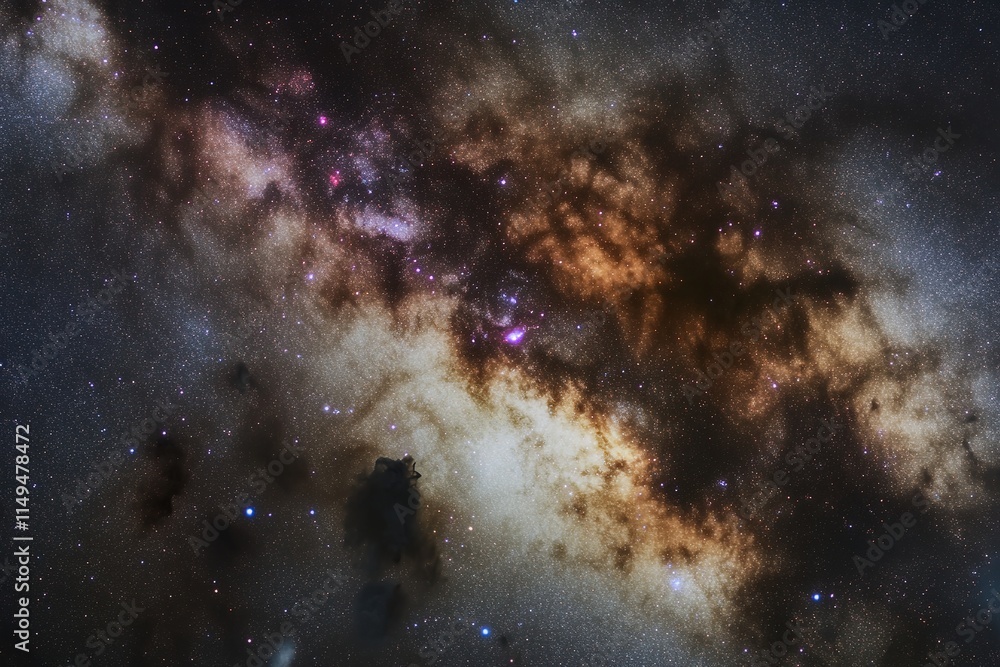 Fototapeta premium photograph of cosmic void with distant stars barely visible in endless space