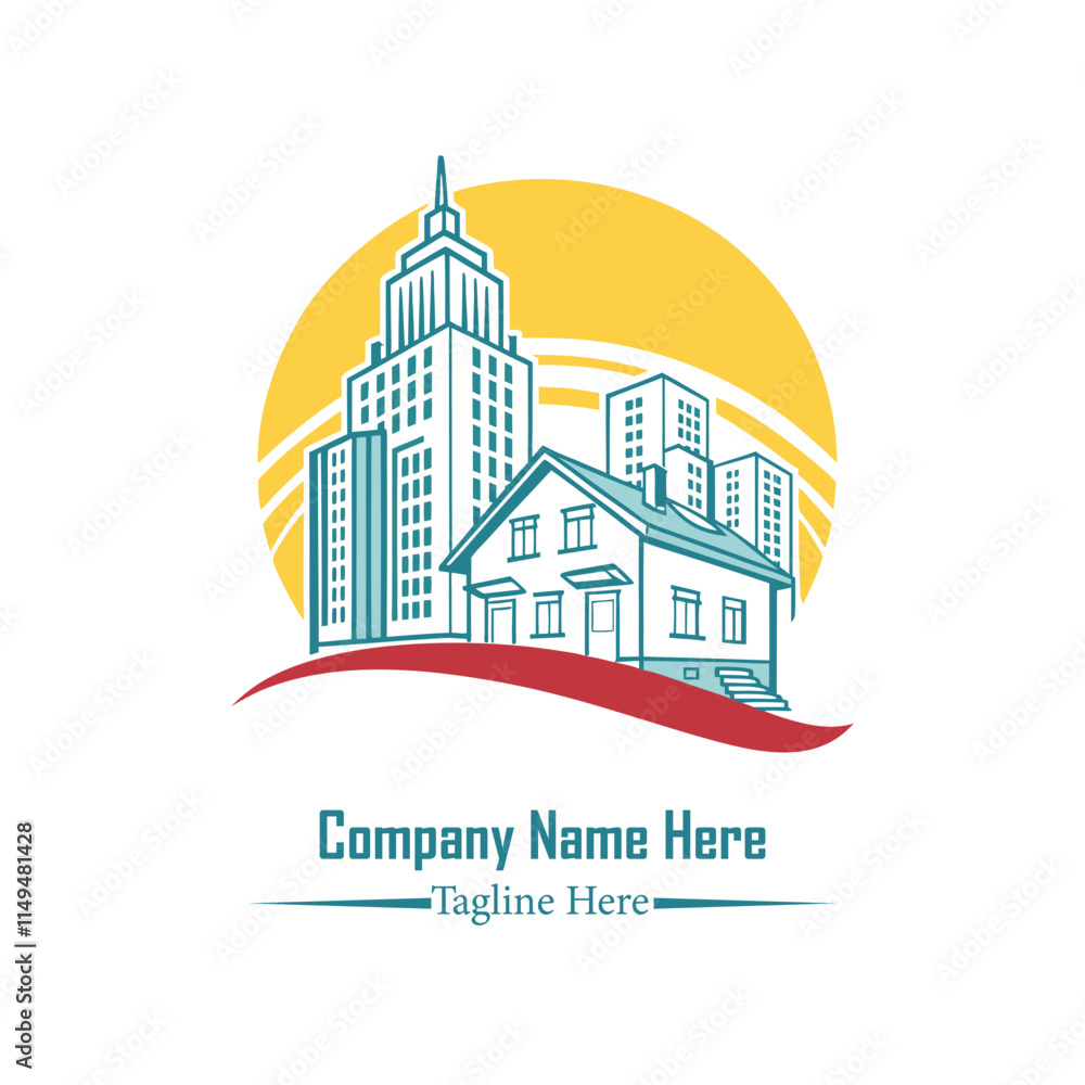 Fototapeta premium Modern Real Estate logo