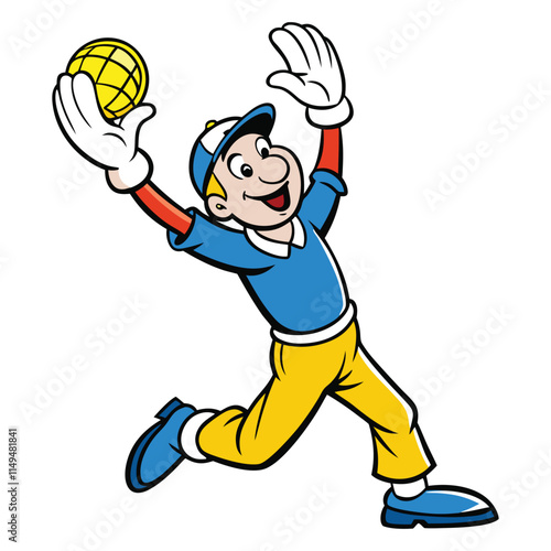 wicket keeper making a catch on white background