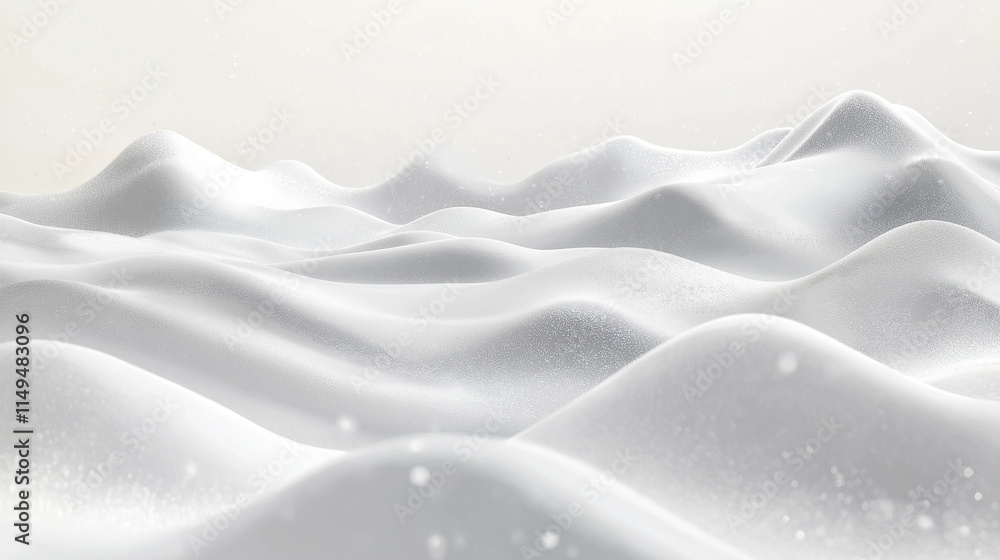 Abstract Snowy Landscape with Smooth Drifts and Glittering Frost Abstract Snowy Landscape with Smooth Drifts and Glittering Frost