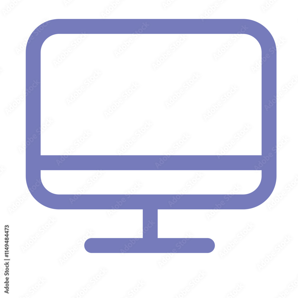 Stylish Computer Monitor Icon for Digital Workspace Stylish Computer Monitor Icon for Digital Workspace