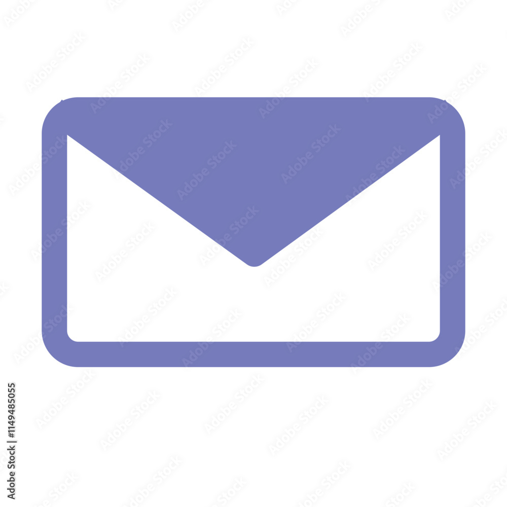  Email Icon - Purple Envelope - Vector Graphic