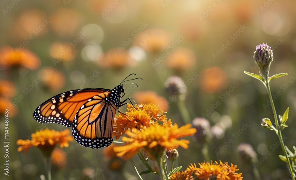 Obraz premium butterfly on a flower
