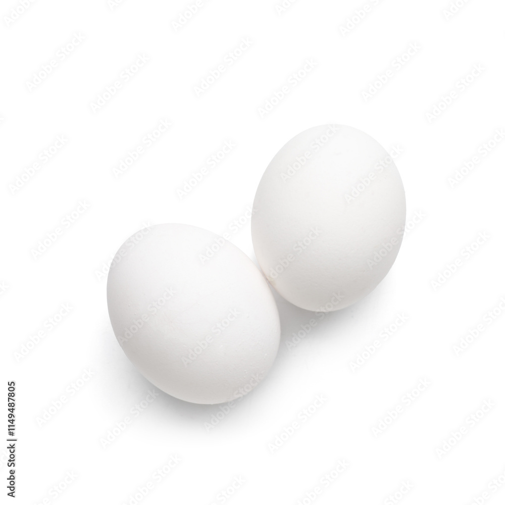 Fresh chicken eggs isolated on white background Fresh chicken eggs isolated on white background