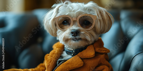 Wallpaper Mural Dog Wearing Brown Fluffy Coat Torontodigital.ca