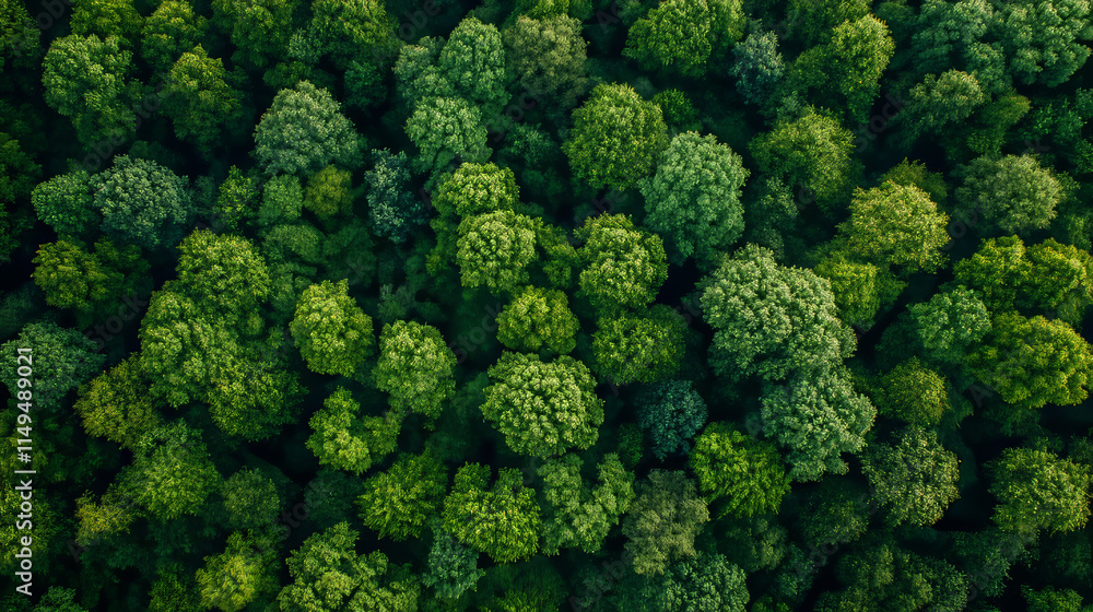 Aerial View Lush Green Forest Canopy Texture Aerial View Lush Green Forest Canopy Texture