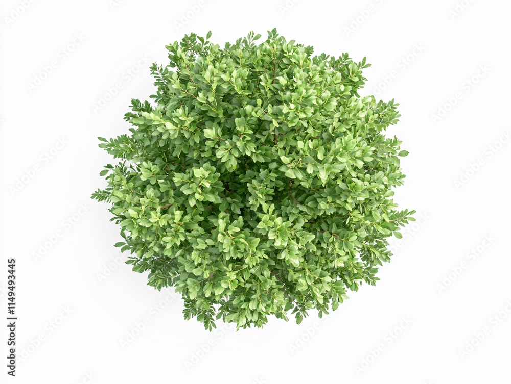 Obraz premium Aerial View Lush Green Bush Top View
