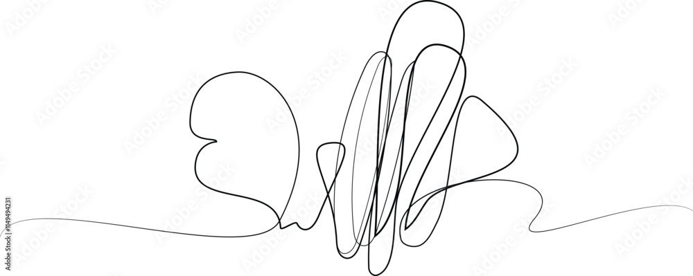 Ink pen scrawls, Random chaotic lines. Hand drawing insane tangled scribble clew, random chaotic pen doodle strokes art, Coal line sketch, Seamless vector of scribble patterns.eps