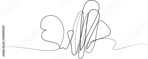 Ink pen scrawls, Random chaotic lines. Hand drawing insane tangled scribble clew, random chaotic pen doodle strokes art, Coal line sketch, Seamless vector of scribble patterns.eps