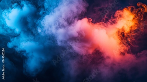 Wallpaper Mural Iridescent Smoke Swirling in Colorful Air Torontodigital.ca