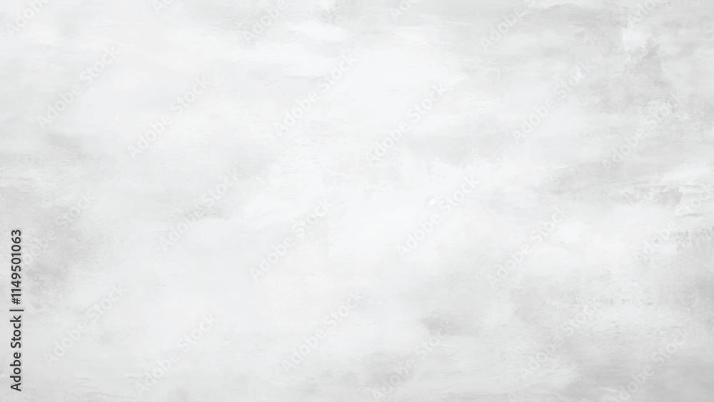 Naklejka premium Silver ink and watercolor textures on white paper background. Whitewashed painted textured abstract background with brush strokes in white and black shades.