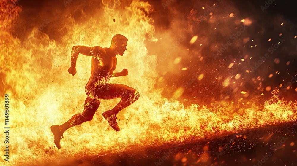 Fototapeta premium Breaking Your Personal Best: Proven Methods for Improving Your Marathon Time and Performance