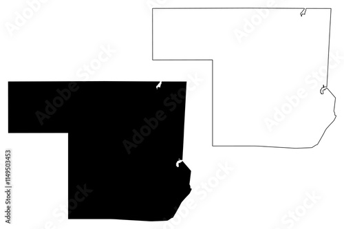 Northern state (Republic of the Sudan, North Sudan) map vector illustration, scribble sketch Northern map