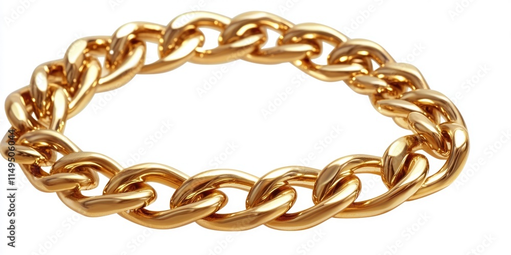 Fototapeta premium Gold bracelet on white