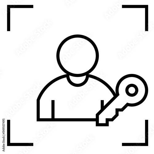 illustration of a person with a key