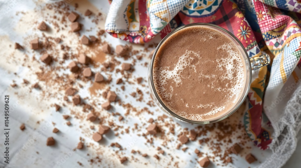 Swiss Schoggimilch Chocolate Milk with Cocoa Powder and Chocolate Chips (Swiss Cuisine) Swiss Schoggimilch Chocolate Milk with Cocoa Powder and Chocolate Chips (Swiss Cuisine)
