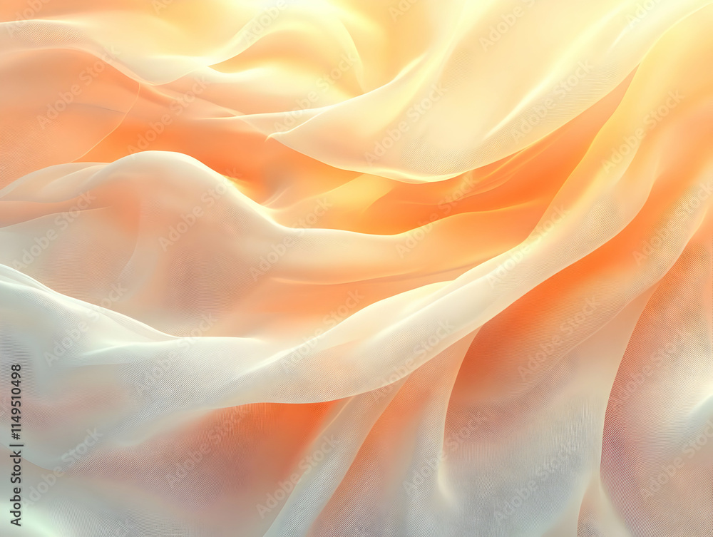 Obraz premium Peach and Cream Abstract Fabric Background Illustration