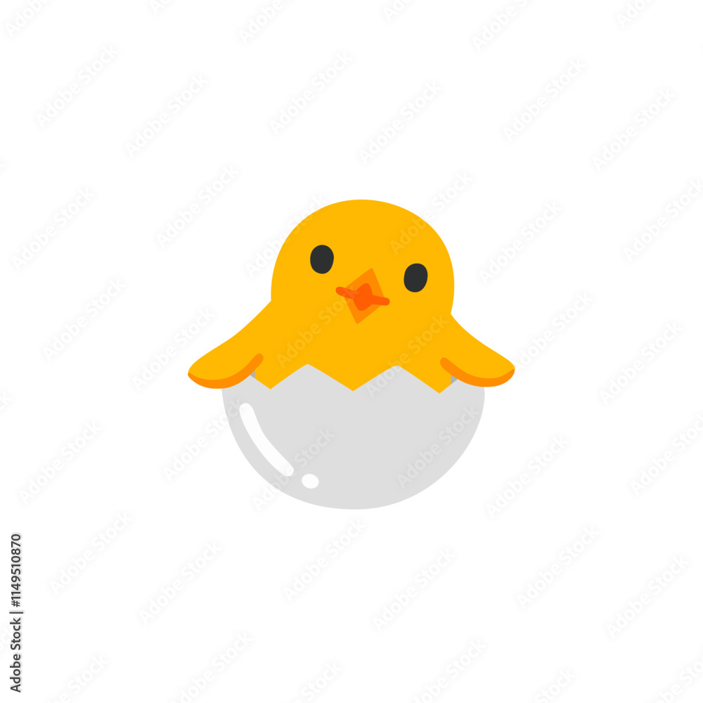 Fototapeta premium Hatching Chick Emoji 