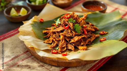 Sin Savanh Laotian Beef Jerky with Chili Garnish photo