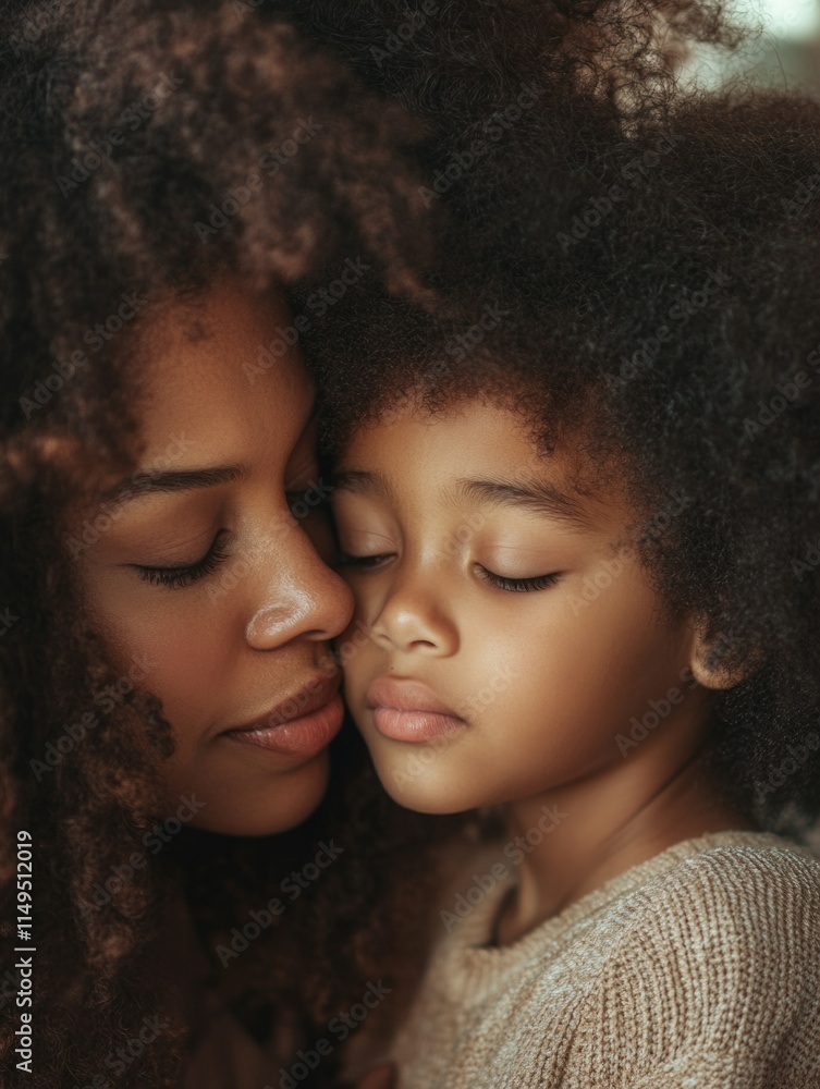 Mother and child embracing each other Mother and child embracing each other
